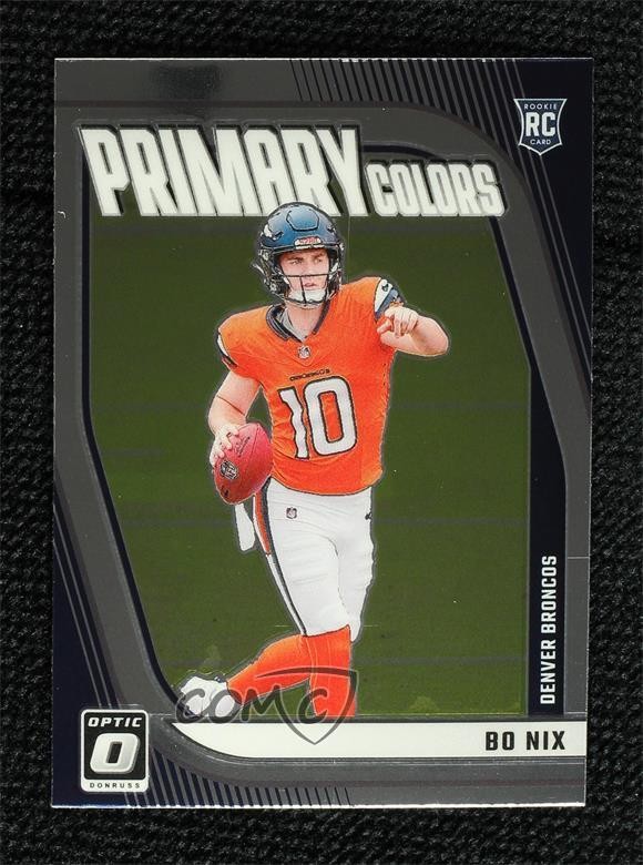 2024 Panini Donruss Optic Rookie Primary Colors Bo Nix #4 RC
