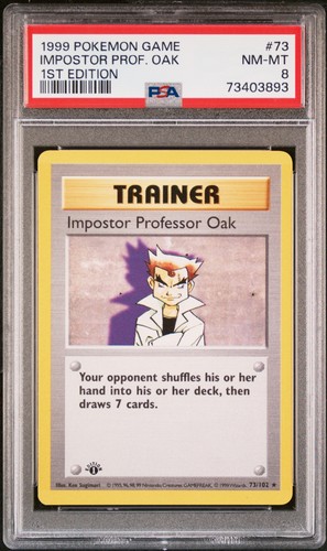 Impostor Professor Oak (1st Edition) graded PSA 8 for sale on eBay