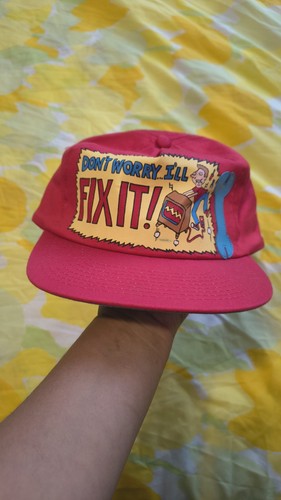 Avon Handyman Don't Worry I'll Fix It Trucker Funny Hat Cap Adjustable Vintage
