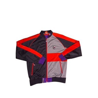 LRG Lifted Research Group Y2K Track Jacket Mens Large Red Purple Colorblock