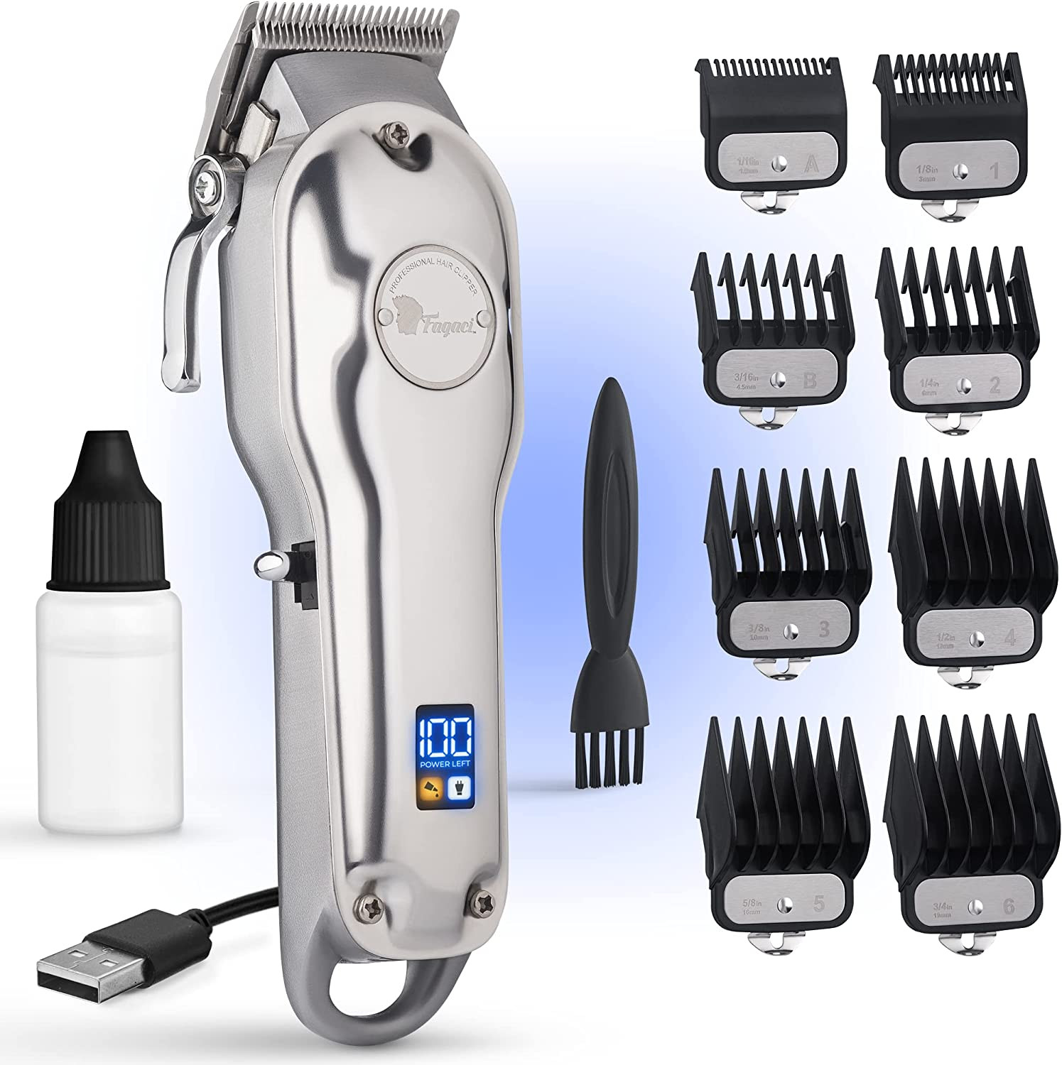 Tagliacapelli Uomo Professionale 0 mm: Tosatrice Cordless Stile Vintage