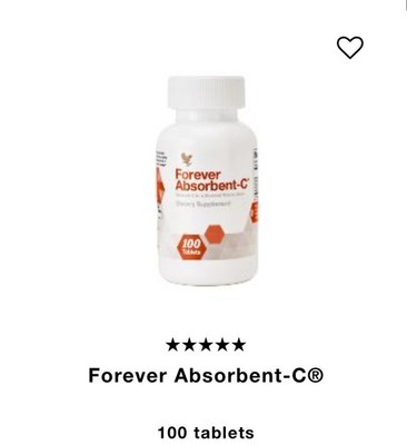 Forever Absorbent-C (100 Tab) Supplement Vitamin C with Oat Bran HALAL KOSHER