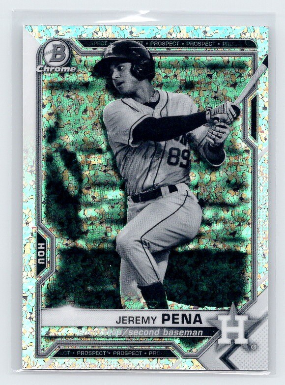 2021 Bowman Chrome Jeremy Pena #BCP-190 Black White Mini Diamond Refractor (RC)