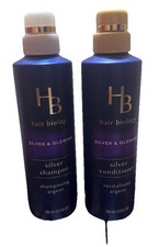 Hair Biology Silver Glowing Purple Shampoo Conditioner Set 12.8oz NEW