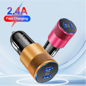 2.4A Double recharge rapide USB C Chargeur de voiture pour 12V 24V Conception compacte des véhicules