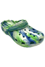 Crocs Kid's Unisex Classic Marbled Glow In The Dark Clog Green/Navy