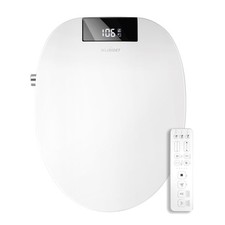 Upgrade Smart Bidet Toilet Seat Round, Electronic Heated Bidet with Adjustabl...