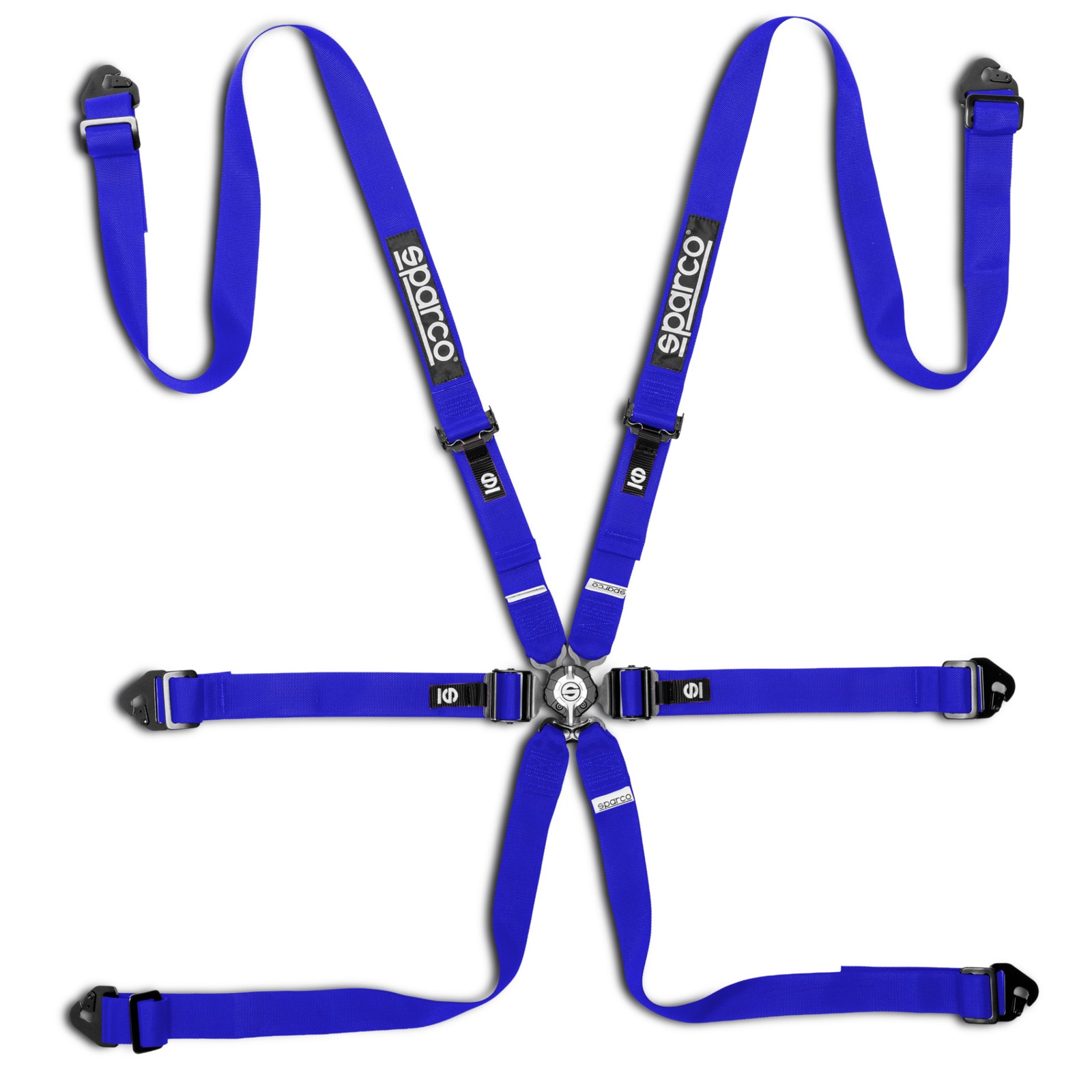 Sparco Competition H-2 PD 6 Point Harness - Blue - FIA 8853-2016 Approved