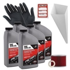 Factory Racing Parts 10W40 5Qt Oil Change Kit For Honda CB750A CBX1000 CBX1050 29.35 per gallon