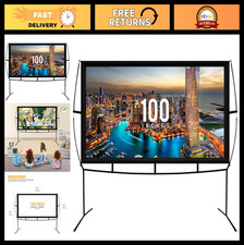 KHOMO Gear 100 Inch Portable Projector Screen with Stand Indoor Outdoor