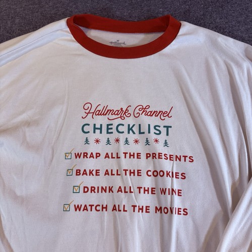 Hallmark Channel Holiday Checklist Felpa di Natale Lounge Top Donna XXL - Foto 2 di 8