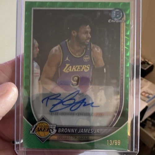 Topps Bowman Chrome 2025-26 Bronny James Jr. BCA-BR Auto Green /99 Lakers
