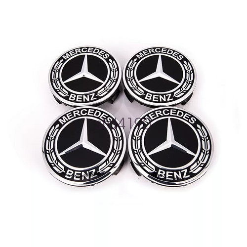 4PCs Wheel Center Rim Hub Caps for Mercedes Benz Black  Blue Silver 75MM AMG