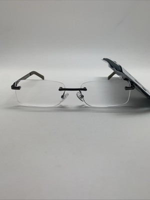 Foster Grant BLAKE +2.00 Men's Reading Glasses RIMLESS   READERS