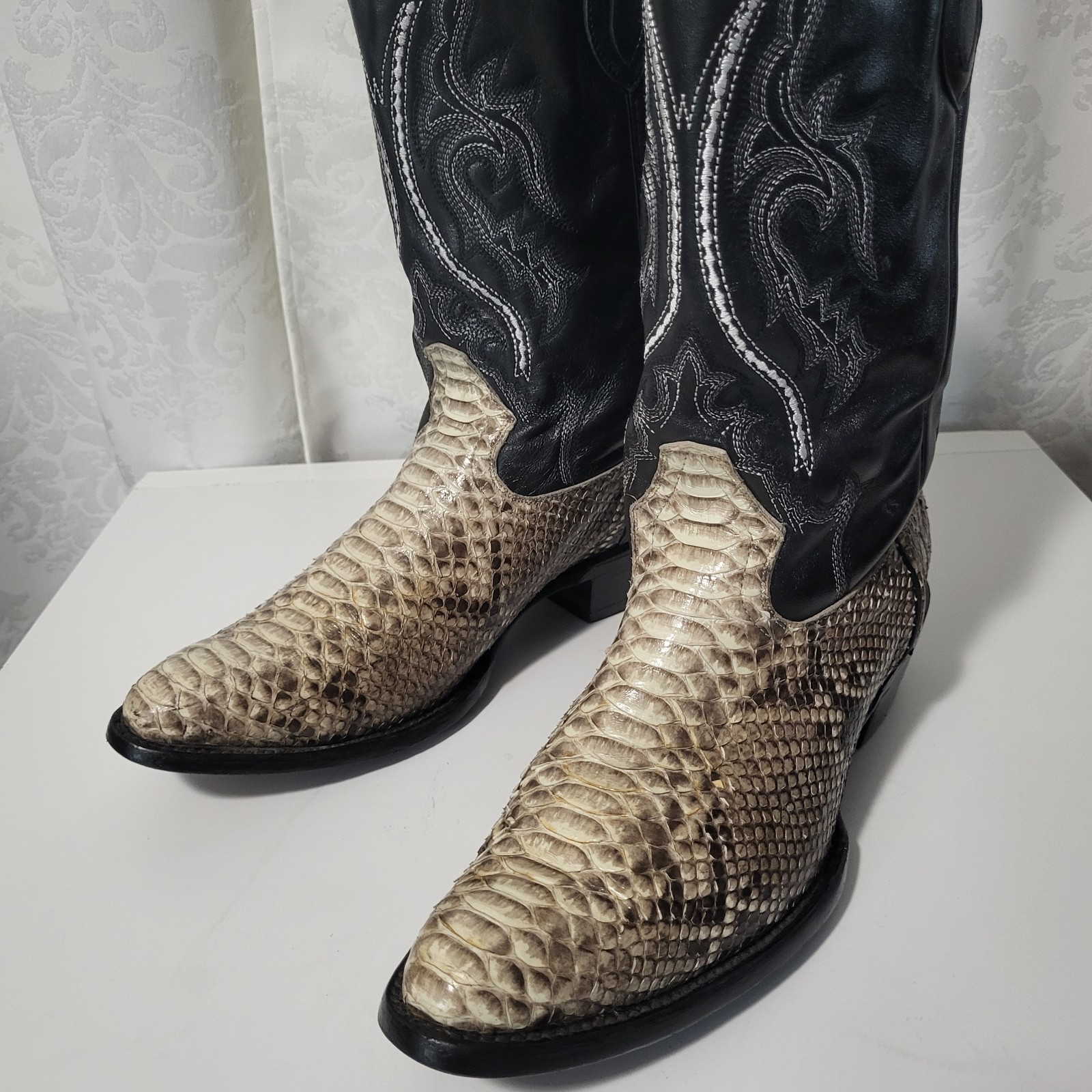 JB Dillon Reserve Python Men's Leather Western Co… - image 6