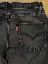 Levi's 514 Straight Fit Black Jeans Teen Boys size 16 28x29 Adjustable Waist