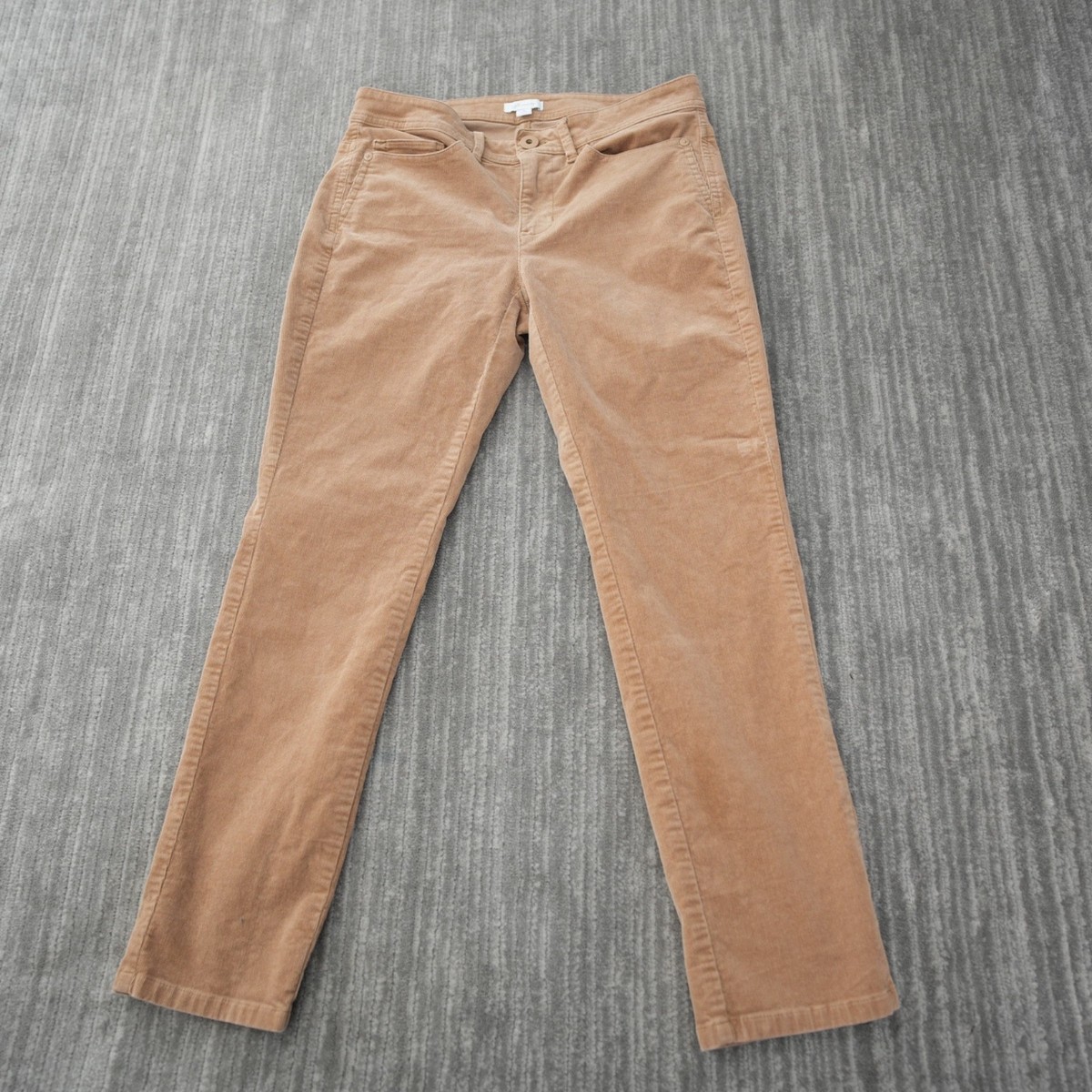 ジル J Jill Pants Women Corduroy Tan Straight Leg Cotton 4 Petite