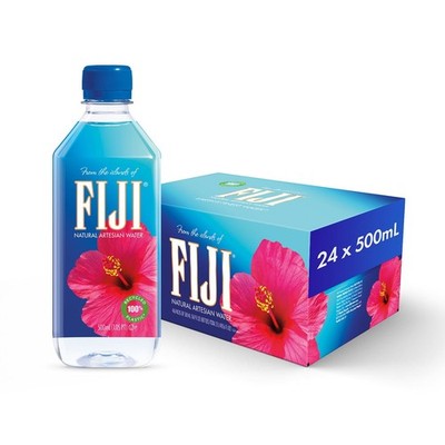 FIJI Natural Artesian Water, 16.9 fl. oz. × 24 Pack, Pure & Refreshing  