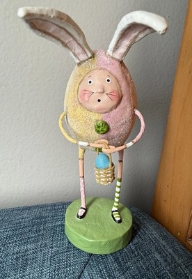 Lori Mitchell Eggbert Hopperton ESC11003 Retired Easter Bunny Egg Figurine