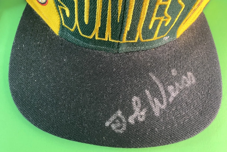 Seattle Sonics Autographed Hats * Lot of 2 * 1997-98 Supersonics - NEW - LOOK 2X - Image 3 of 4