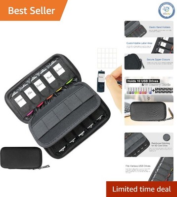 Organizer Case with 10 USB & 10 Memory Card Slots - Stylish Protection