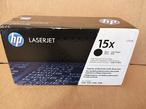 Genuine HP LaserJet 15X (C7115X) Black SEALED Toner/Print Cartridge Ships Free!