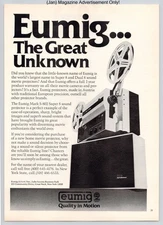 Eumig Super 8 Sound Projector Movie Camera Vintage 1977 Advertisement
