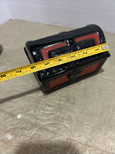 Vintage UNIKAT Keramik Sparschwein SCHATZTRUHE KLEE USA SELTEN Keramik - Bild 9 von 12