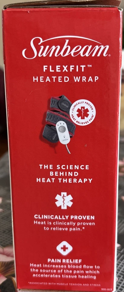 Sunbeam FlexFit Envoltura Térmica Brazo Codo Pierna Alivio del Dolor Apagado Automático 3 Calor NUEVO Foto 4 de 4