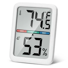 Digital Thermometer Hygrometer, Large LCD Screen Room Thermometer Temperature...