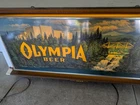 Vintage Working OLYMPIA BEER Lighted Waterfall Sign 70's Bar Room Man Cave