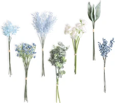 Artificial Greenery Filler Stems in Bulk 53Pcs with 8 Kinds Tall Greenery Stems 