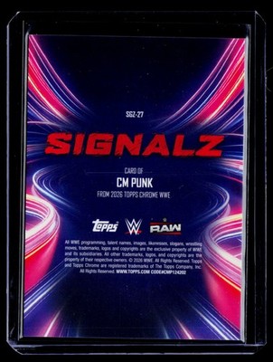 2026 Topps Chrome WWE Signalz CM PUNK SSP Case Hit #SGZ-27 | eBay