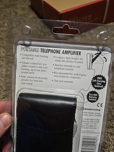 New Sealed Ameriphone Portable Telephone Amplifier PA-25 - Picture 5 of 6