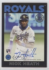 2021 Topps 1986 Baseball Series 2 Black 103/199 Nick Heath #86B-NH Auto s1i