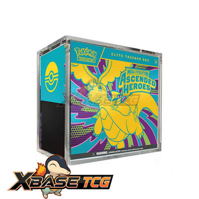 Pokemon ETB Acrylic Display Case Magnetic Lid UV Protection Elite Trainer Box