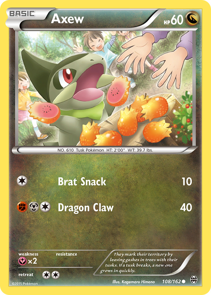 Axew 108/162 C BREAKthrough Pokemon LP