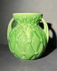 Vintage Shawnee USA Vase/Planter  #827 Green Quilted Daisy Zanesville Ohio