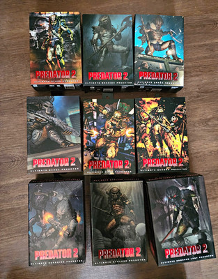 NECA Predator 2 Ultimate Predator Los Tribe Figure Lot of 9 Collectible Figures