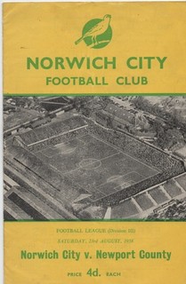 1958/59 Division 3 NORWICH CITY v. NEWPORT COUNTY
