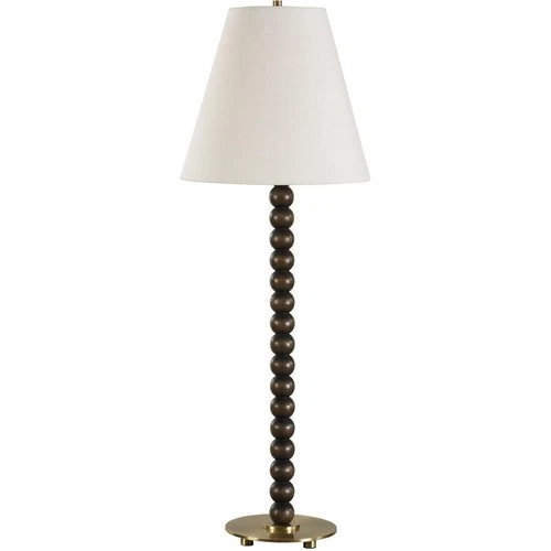 Uttermost 30575 Gallus Table Lamp Dark Walnut and Brass - Picture 2 of 5
