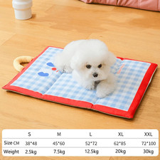 Dog Cooling Mat Plaid Large Summer Pet Cold Bed for Small Big Dogs Cat Durable B