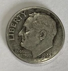 1946 P Roosevelt Dime 10c - Philadelphia 90% US Silver Coin