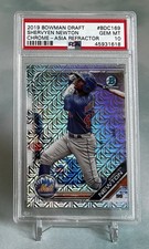 Shervyen Newton 2019 Bowman Draft #BDC-169 Chrome Mojo Refractor Mets PSA 10