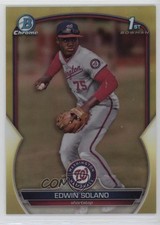 2023 Bowman Chrome Prospects Yellow Refractor 71/75 Edwin Solano #BCP-169 19kz