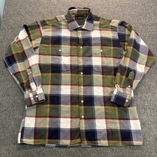 Gitman Bros Flannel Shirt Men’s Plaid Large Made In USA 100% Cotton Thick