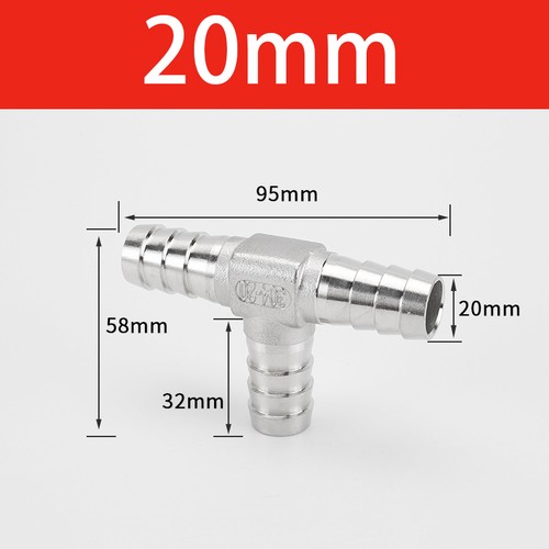 Stainless Steel T Joiner Various Piece Fuel Hose Gas Joiner Tee Connector 6-41mm - Picture 21 of 51