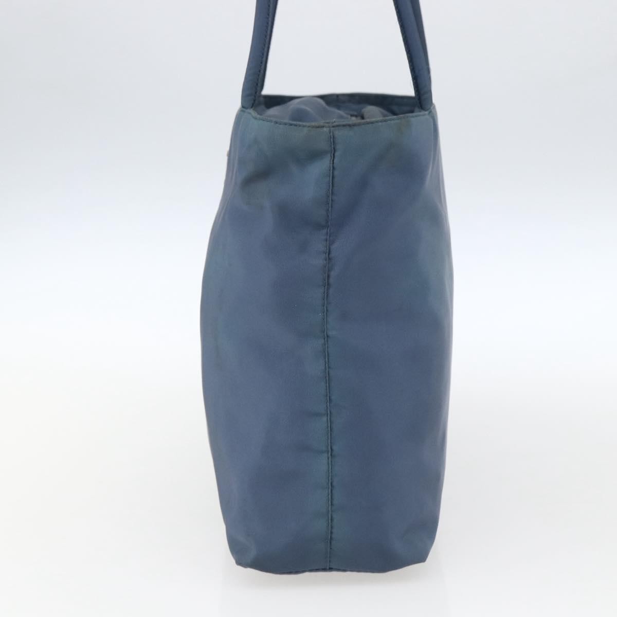 PRADA Tote Bag Nylon Blue Silver Auth BA10133 thumbnail 5