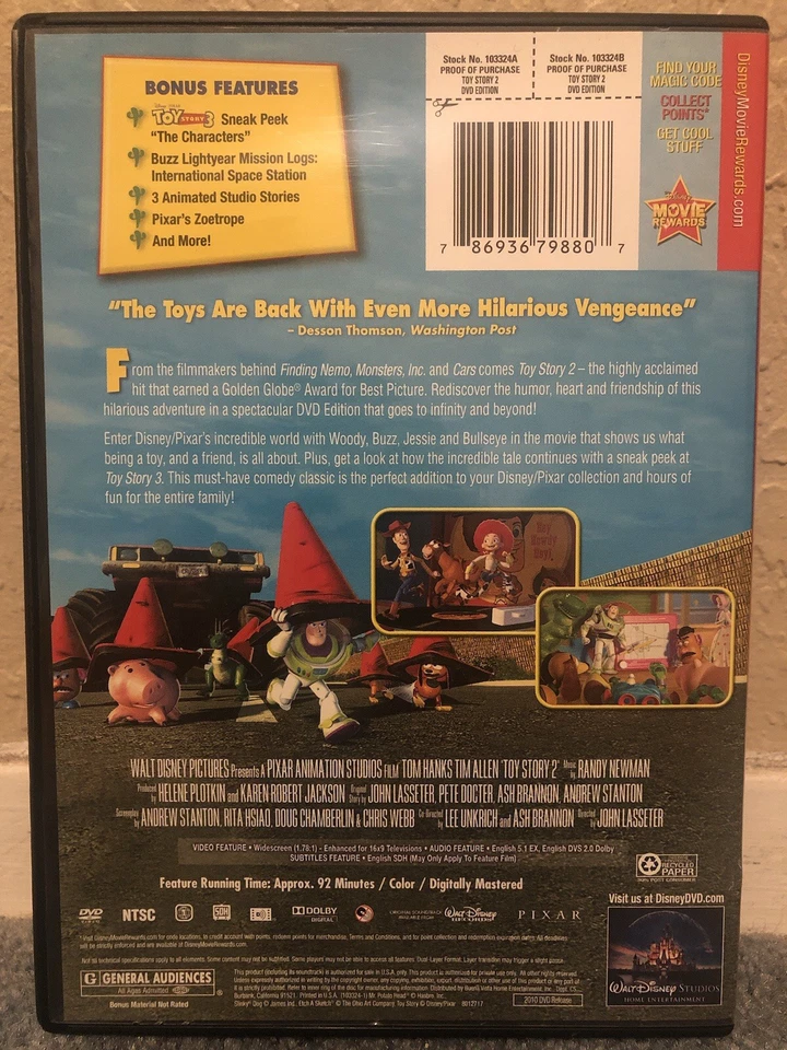 Disney & Pixar’s Toy Story 2 (1999) DVD - Image 2 of 4