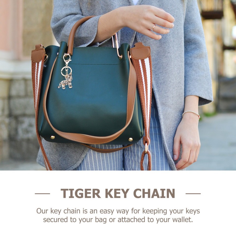 Rhinestone Key Holder Tiger Chain Handbag Pendant Cute Keychains | eBay